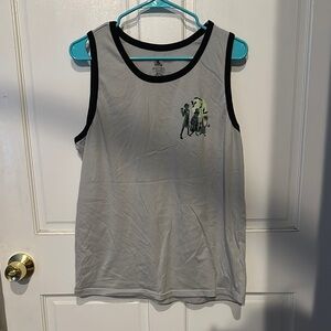 Haunted mansion Gray Tank Top with Black Trim